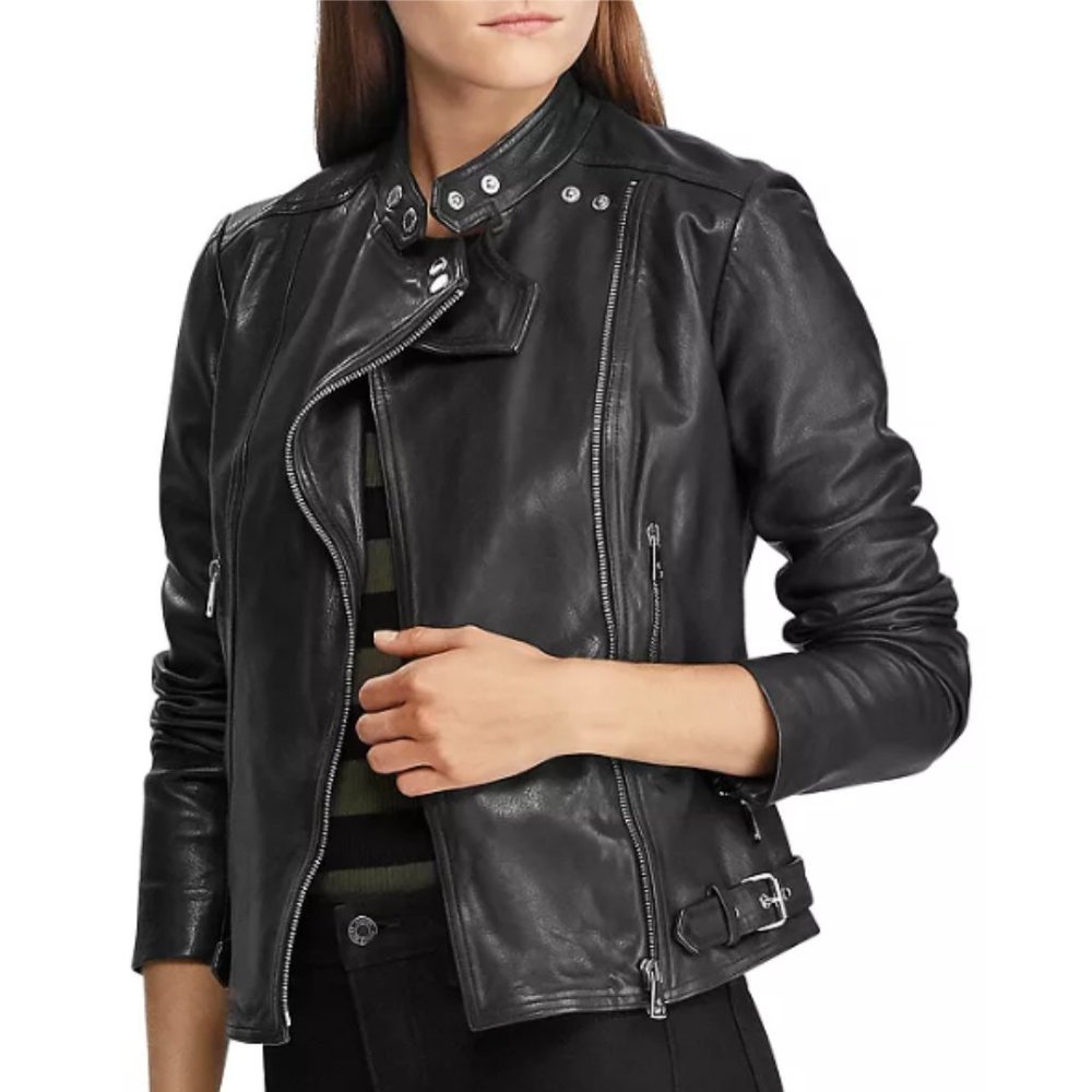 SOLD 🖤Leather Moto Lauren RALPH LAUREN Jacket